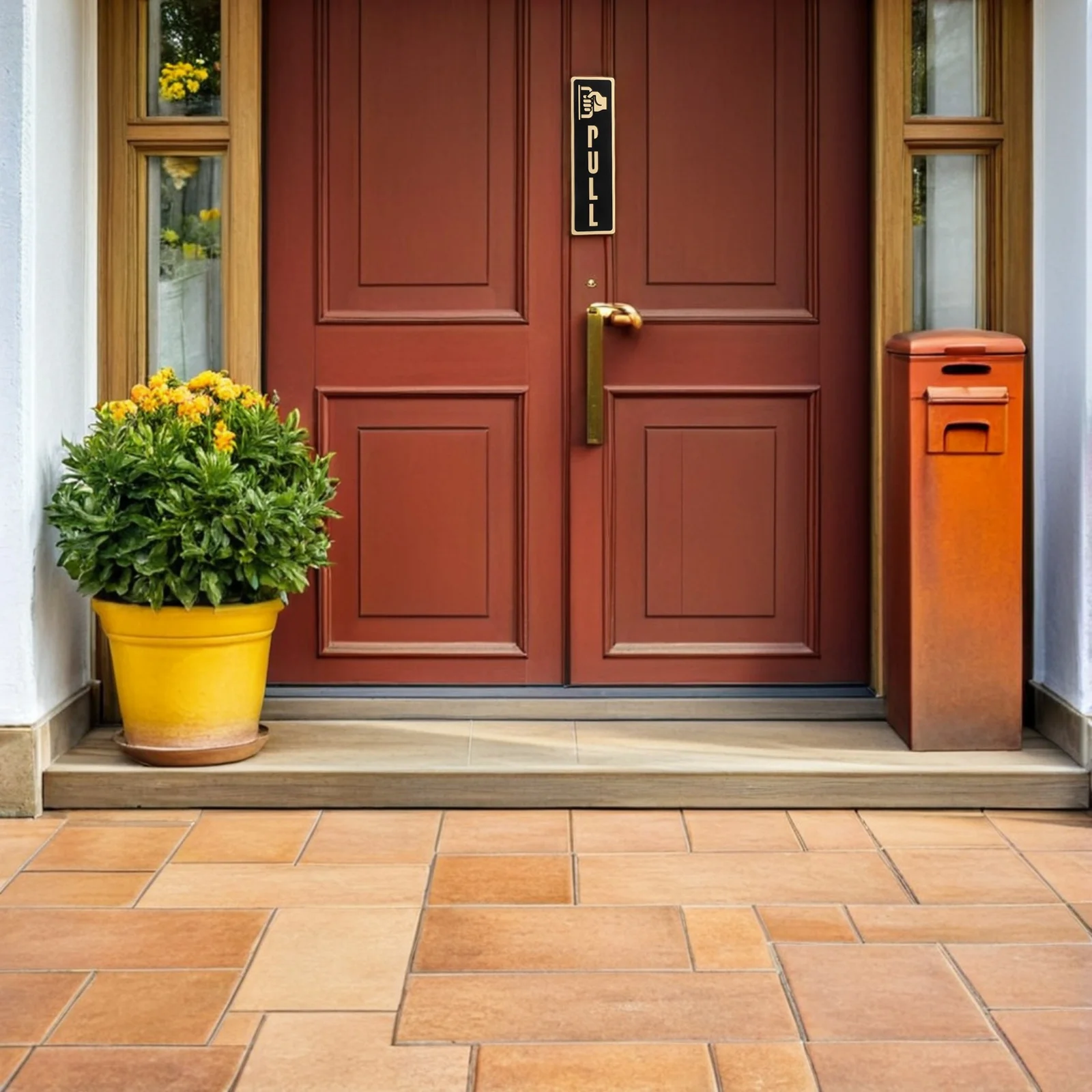 2 Stück Acryl-Push-Pull-Türschild-Aufkleber, klarer Schriftzug, selbstklebend, für Büro, Geschäfte, Cafés, Laden, Türaufkleber