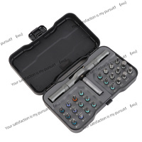 Ratchet Screwdriver Bit Set Ratchet Screwdriver Set 24-in-1 Bit Multipurpose Repair Tool Manual Hardware with Handle RS1