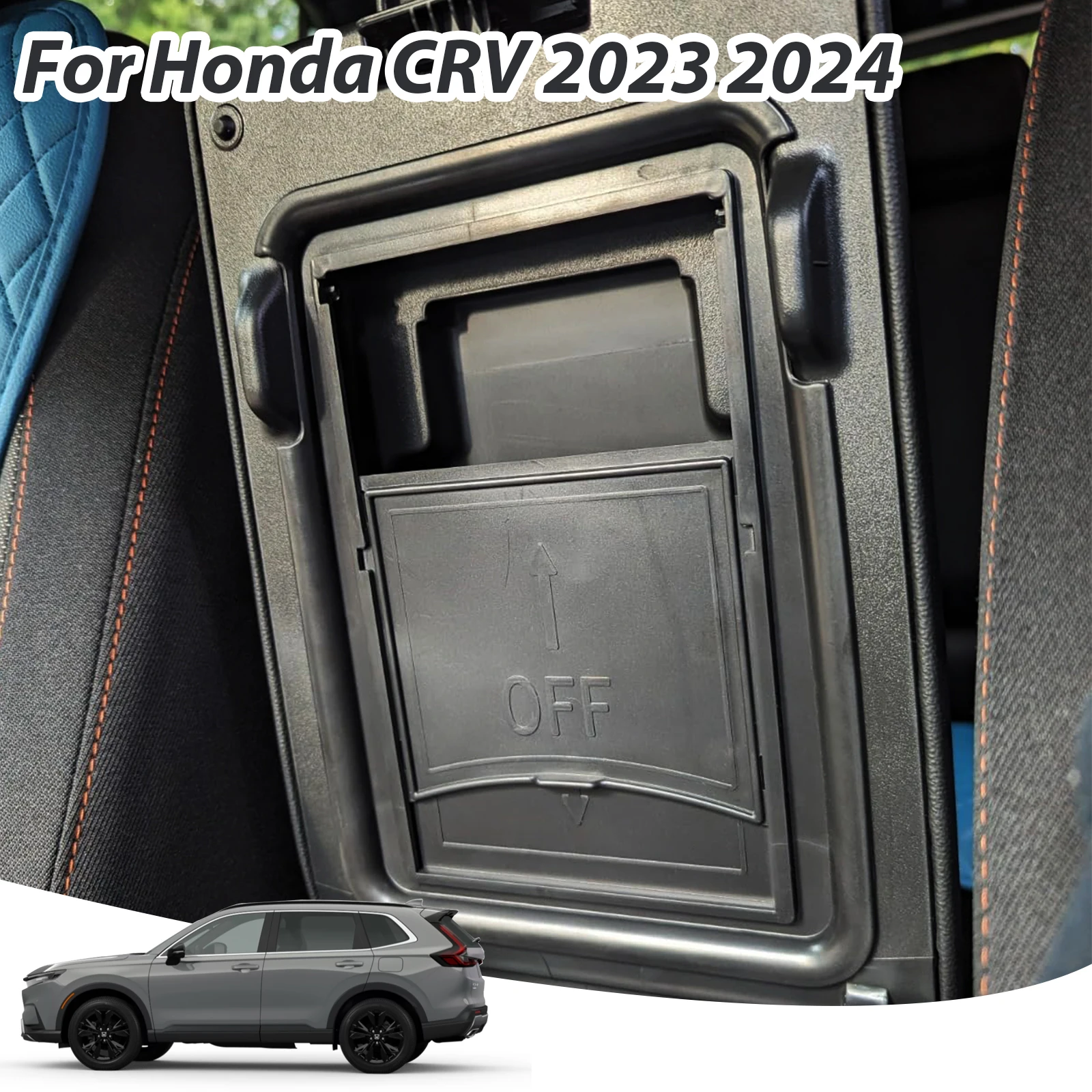 

For Honda CRV 2023 2024 Center Console Hidden Box Car Storage Armrest Box Tray Secondary Car Interior Box Tray ABS Accessories