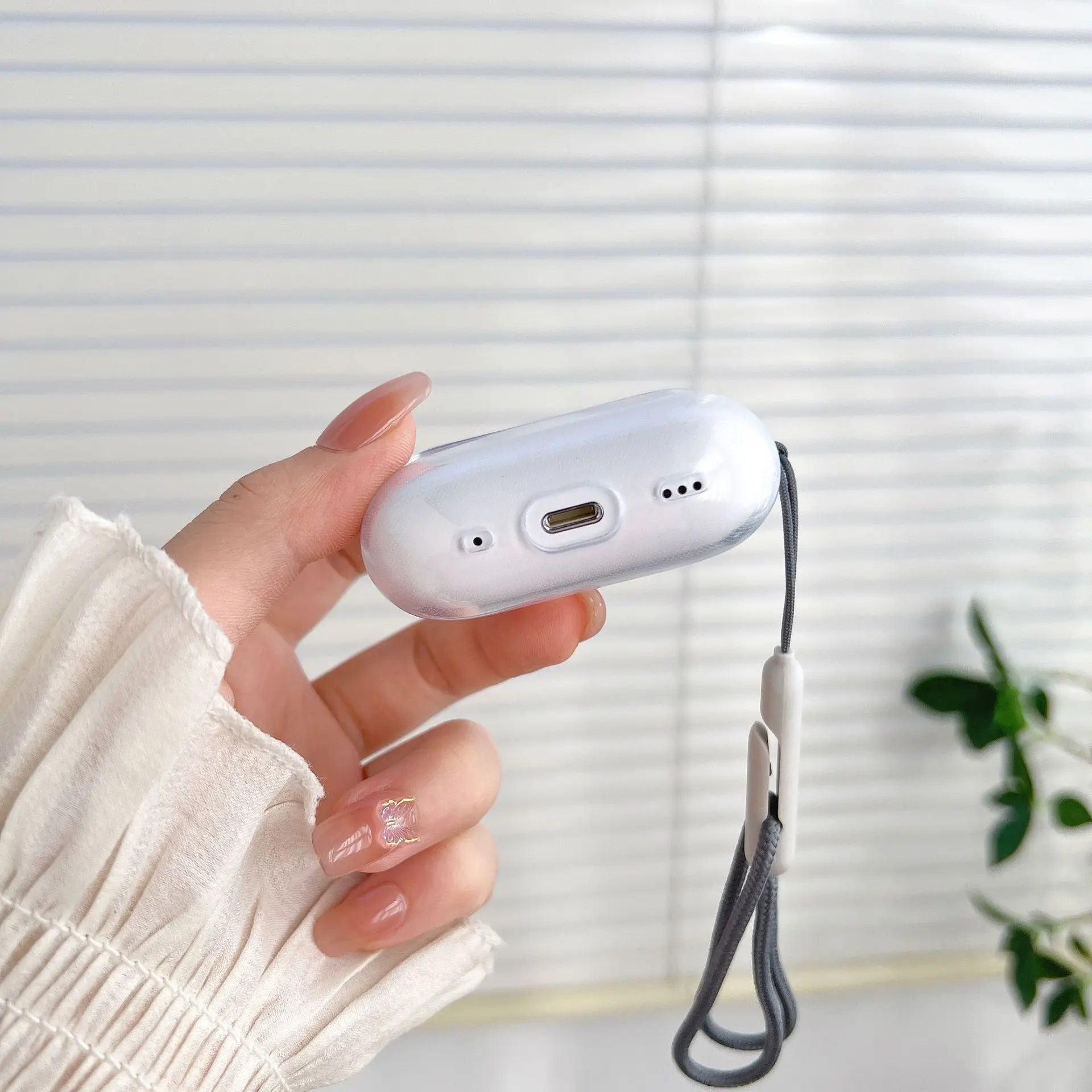 에어팟 프로 2 세대 2022 3D 케이스 인케이스 커버, 투명 키 체인 스트랩 프로텍터, 애플 에어팟 프로 2 케이스 2022