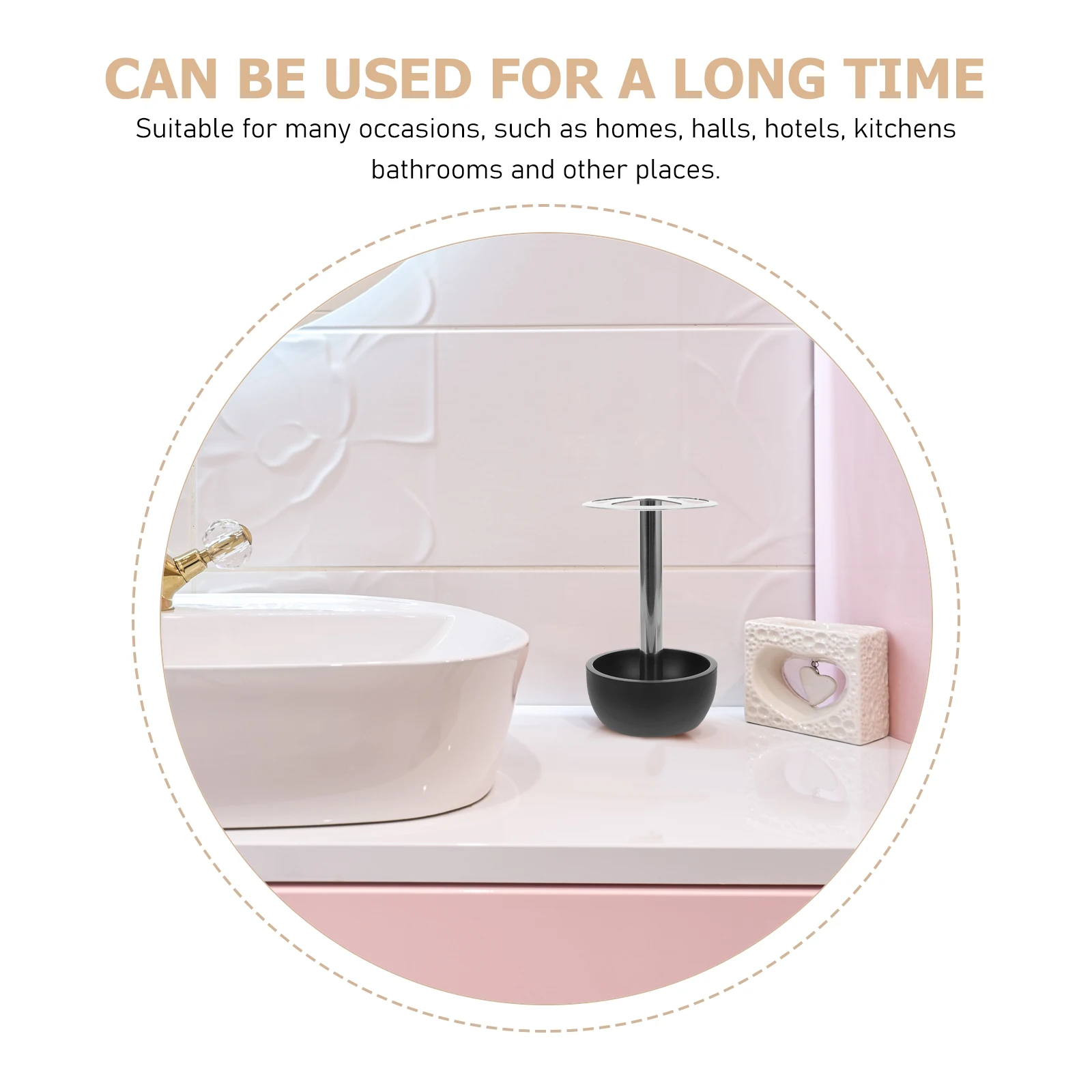 

Toothbrush Holder Stainless Steel Bathroom Organizer Toothbrush Stand Rack Household Supplies Home Accessories