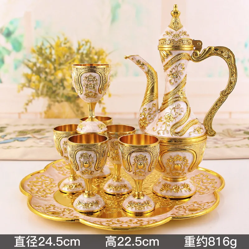 

2025 European Style Bar Set Household Creative Baijiu Cup Wedding High-end Wine Set Exquisite Beautiful Three-dimensional Relief