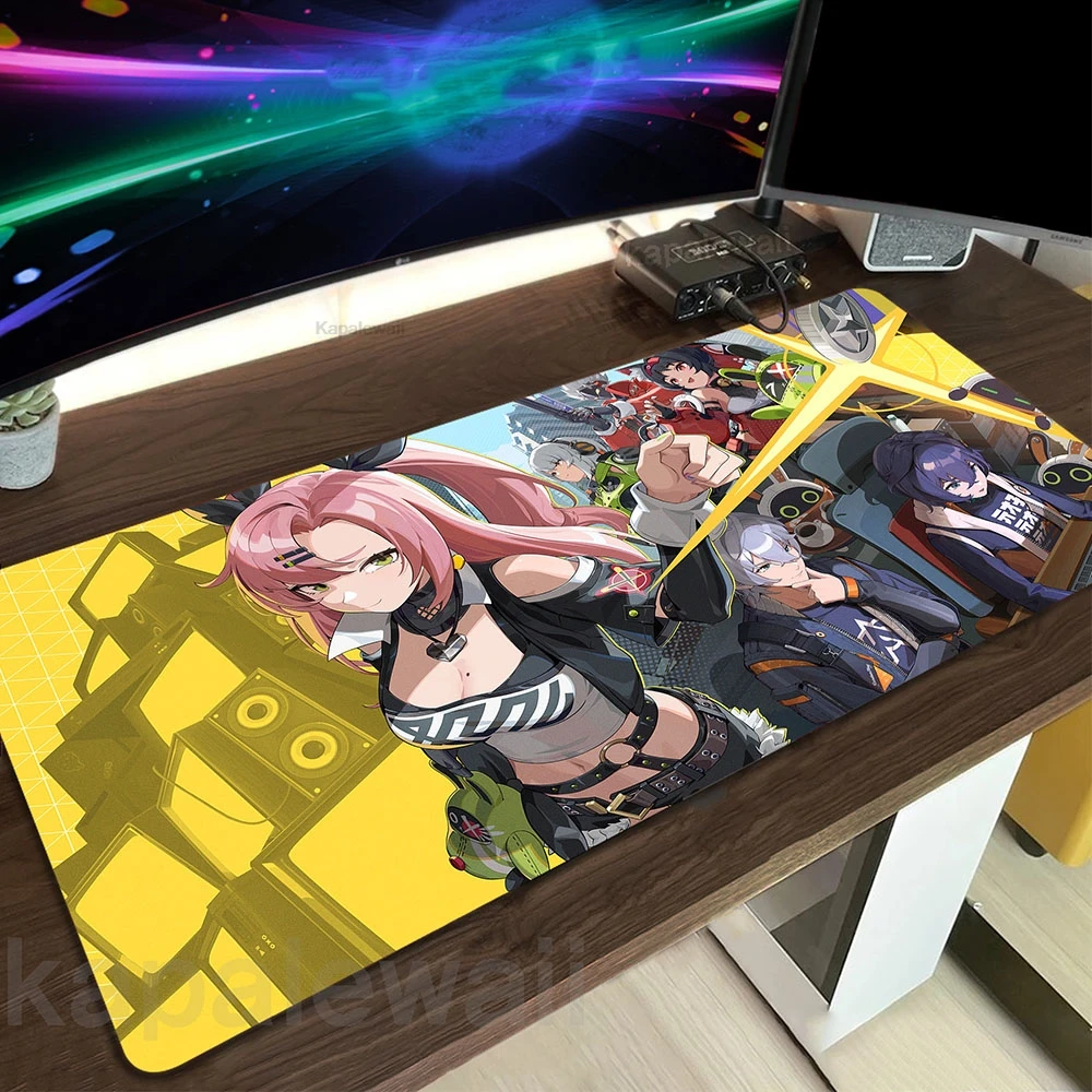 

Game Zenless Zone Zero Mouse Pad Large Gaming Mouse Mat Computer Gamer Locking Edge Mousepad Office Rubber Desk Mat XL 40x90cm