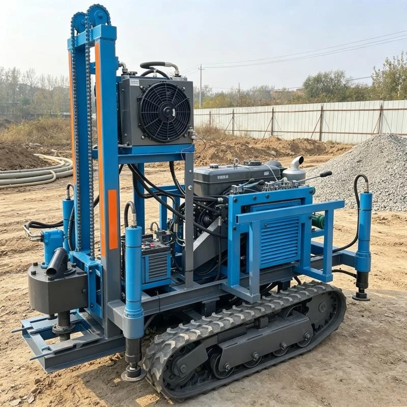 Top Selling Mini Crawler Drilling Rig 100M180M Depth Small Water Well Drilling Rig Machine with Gearbox and Bearing for Home Use