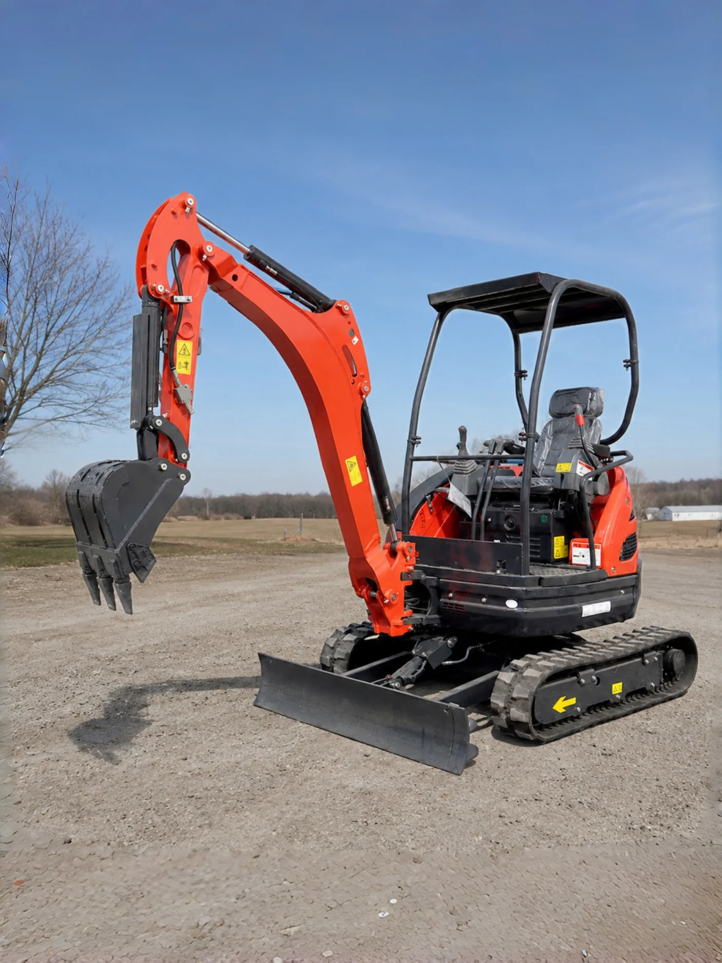 Maßgefertigter Hydraulischer Minibagger 2,3 Tonnen Kubota-Motor Direkt vom Hersteller Euro 5 EPA Kompakter Raupenbagger für Garten, Bauernhof und Zuhause – Detail 2
