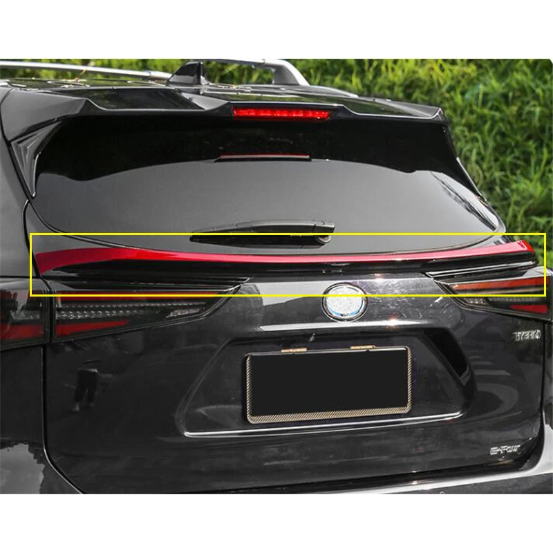 For Tail Lights Spoiler Accessory New Toyota Highlander Car Window Black Rear Lip Wing ABS Material Splitter Refit 2022 2023