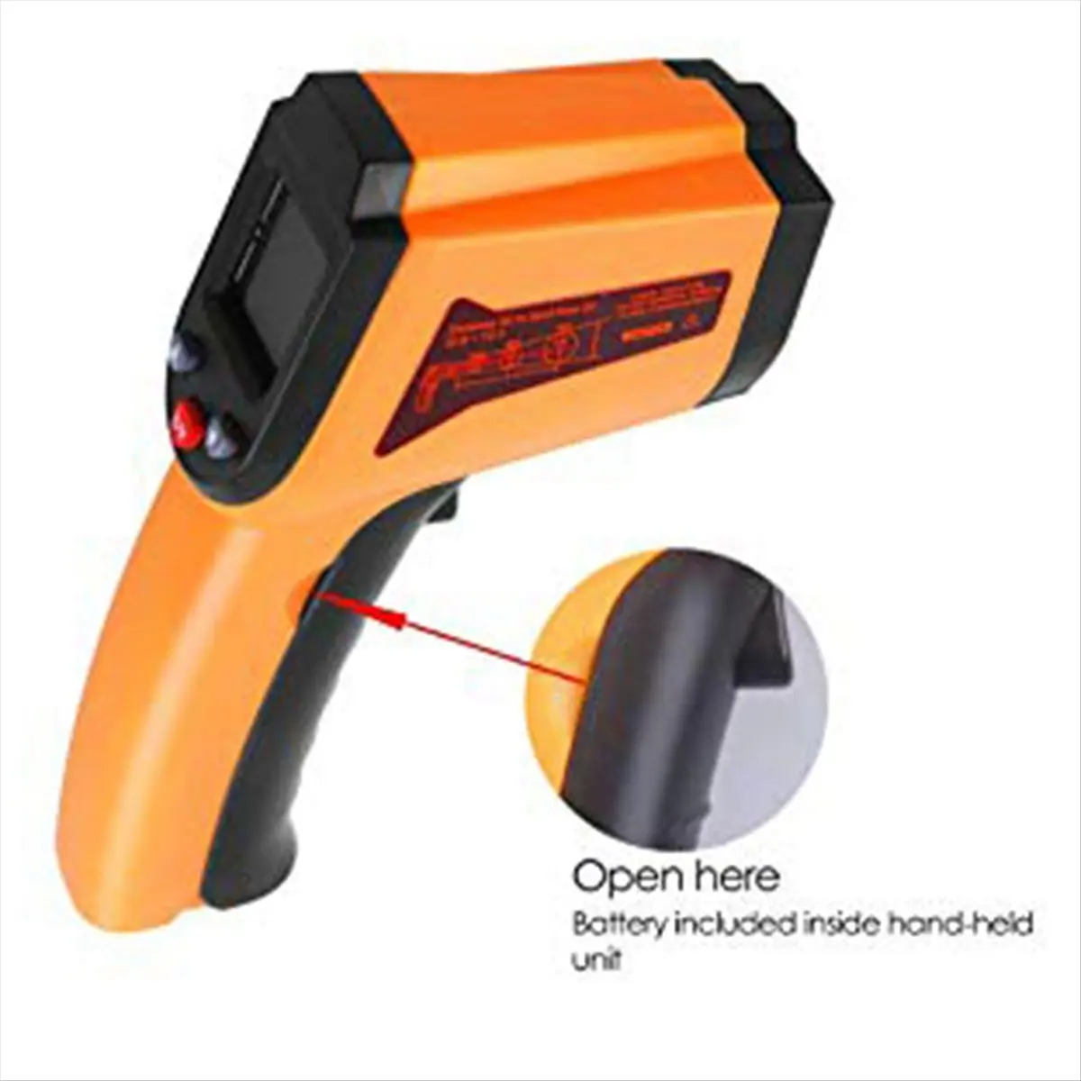 Reliable- Infrared Thermometer -50°C to 400°C(-58°F to 752°F),Kitchen Digital Laser Infrared Temperaturer or Objects and Water