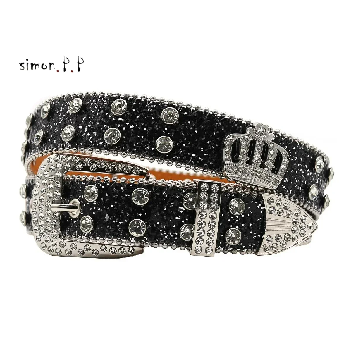 TOP Quality Designer Unisex Belts BB Belt Men Women Fashion Shiny Skull KOR Diamond Belt Gold BIG Rhinestones Multicolours