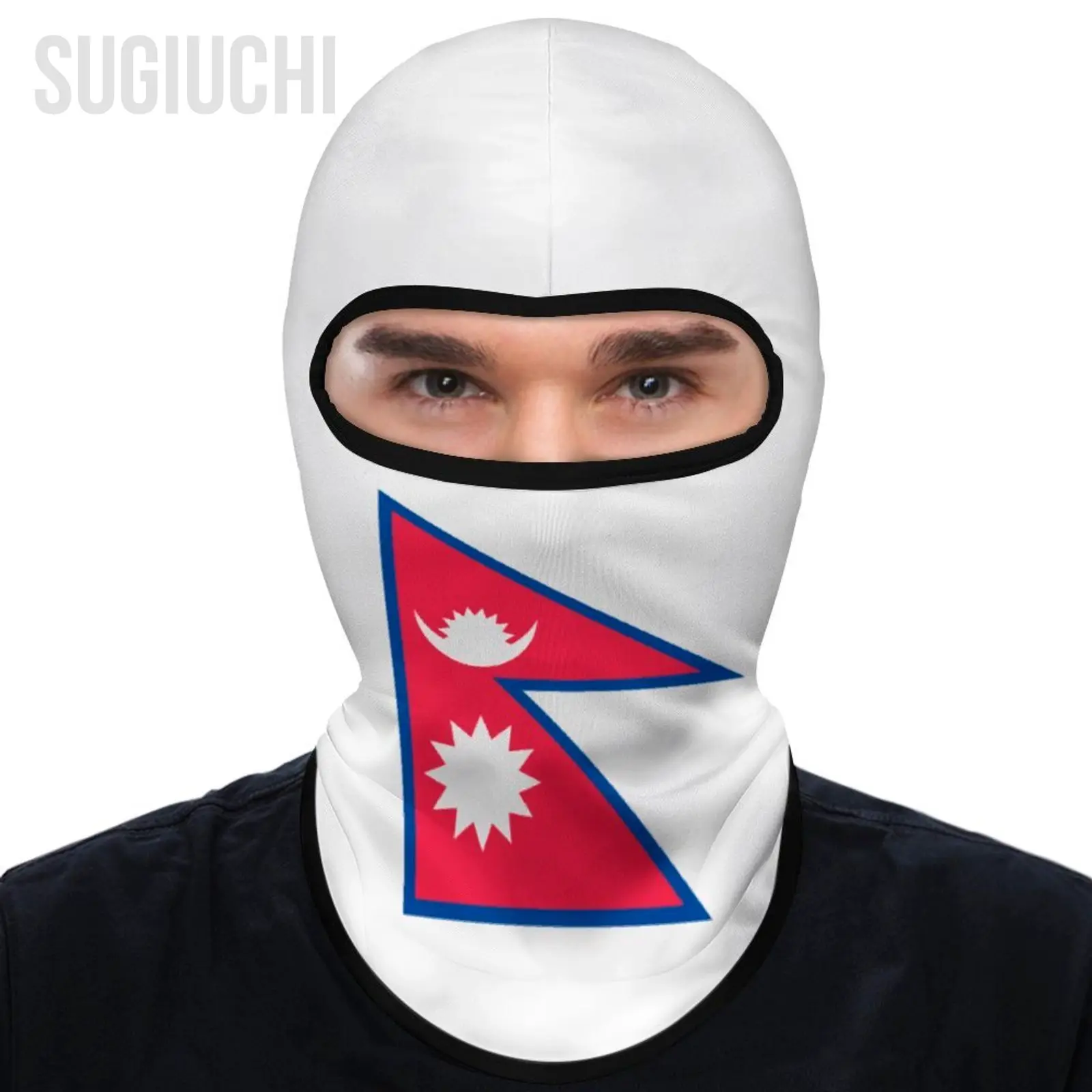 Nepal Flag Outdoor Cool Sunscreen Motorcycle Face Mask Moto Biker Wind Cap Mask Stopper Windproof Bicycle Cycling Headgear