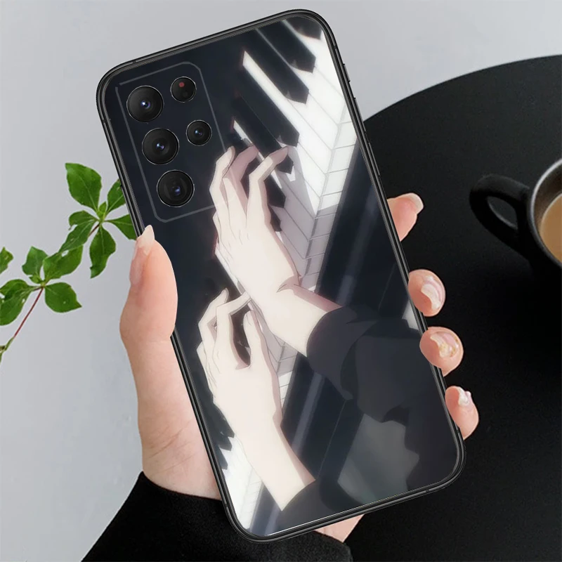 

Phone Case for Samsung Galaxy A73 A53 A13 A22 A12 A32 A71 A21S A33 A52 A72 A23 A51 A31 M31 Music piano keyboard Case