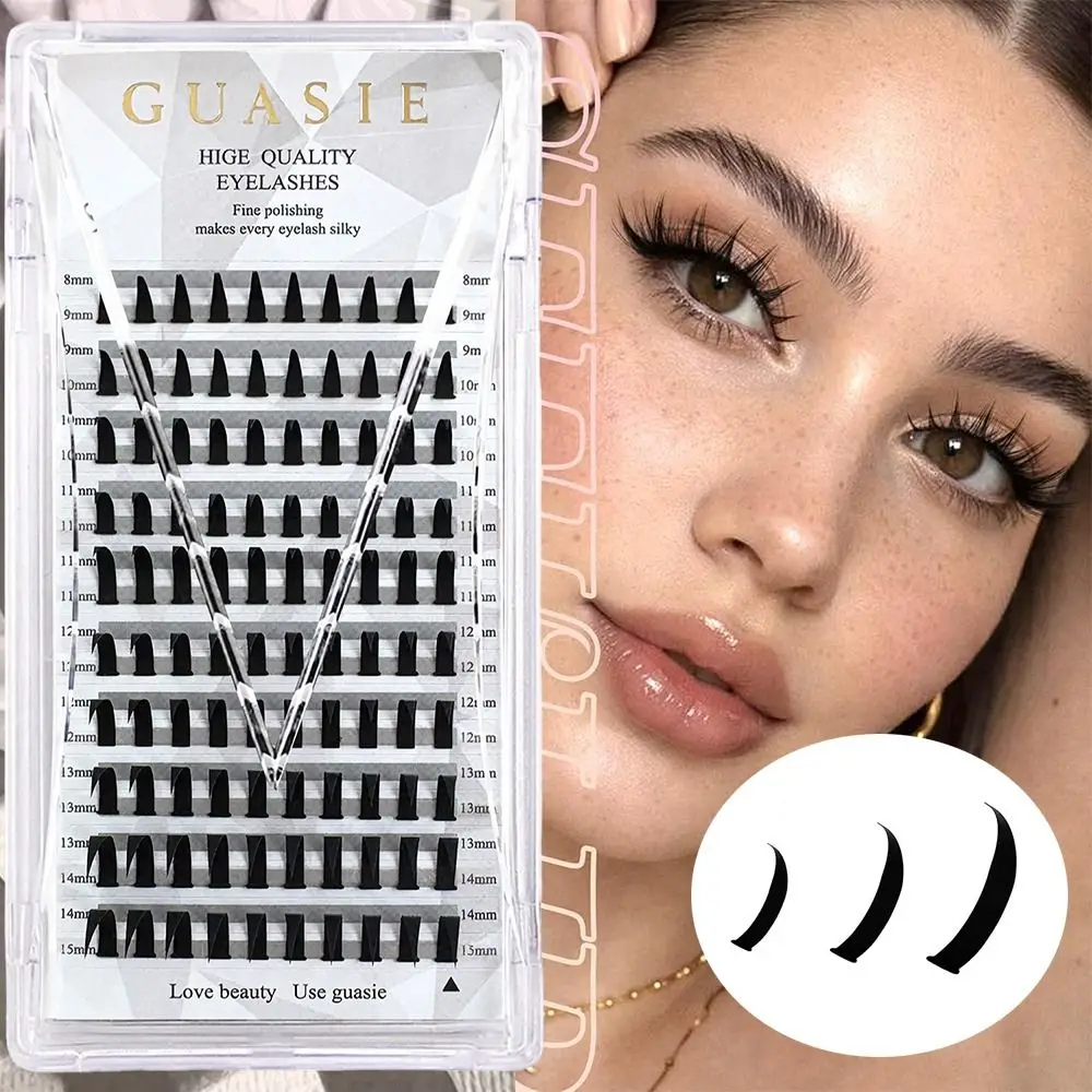 8-15mm Manga Eyelashes Clusters Volume Spiky Baddie Anime Cluster Lashes Handmade C Curl Eye Cluster Eyelash
