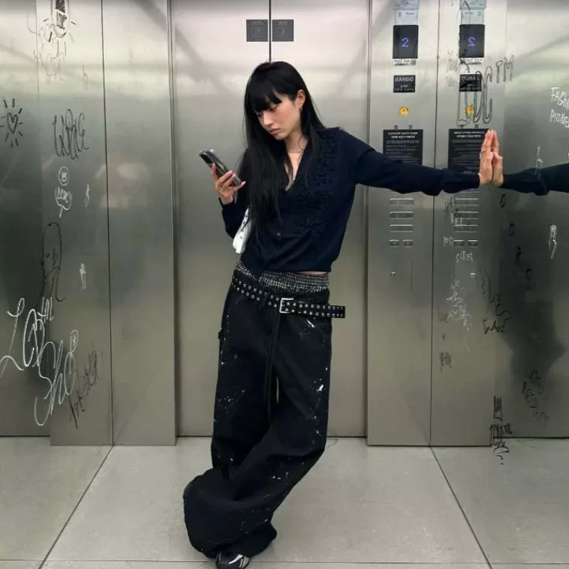 

American Sle Loose Casual Pants with Big kets Straight Leg Floor-Length Sweatpants Loose Fit Straight Leg Trousers