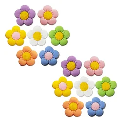 Cute Colorful Flowers Shoe Charms Pin for Crocs Accessories Charms Clogs Bubble Slides DIY Shoe Decoration Buckle Party Gifts