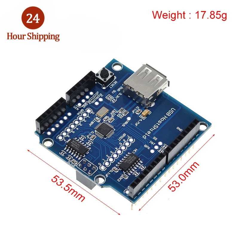 USB Host Shield 2.0 for Arduino UNO MEGA ADK Compatible for Android ADK DIY Electronic Module Board