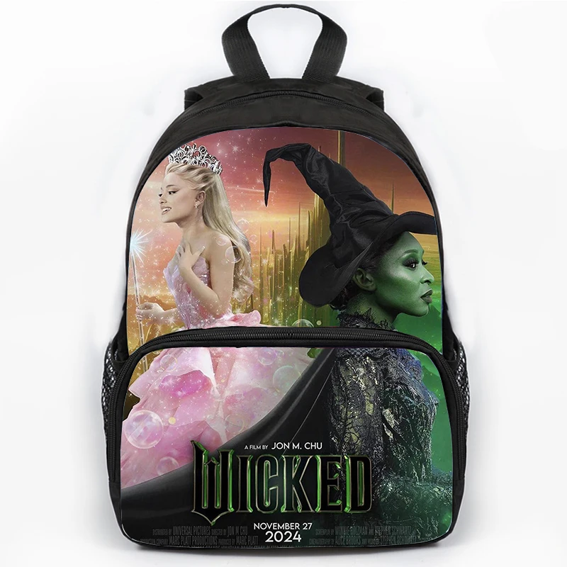 Wicked For Good Printed Backpack Girls Boys School Bags Large Capacity Backpack Kids Cartoon Rucksack Student Laptop Bag Mochila