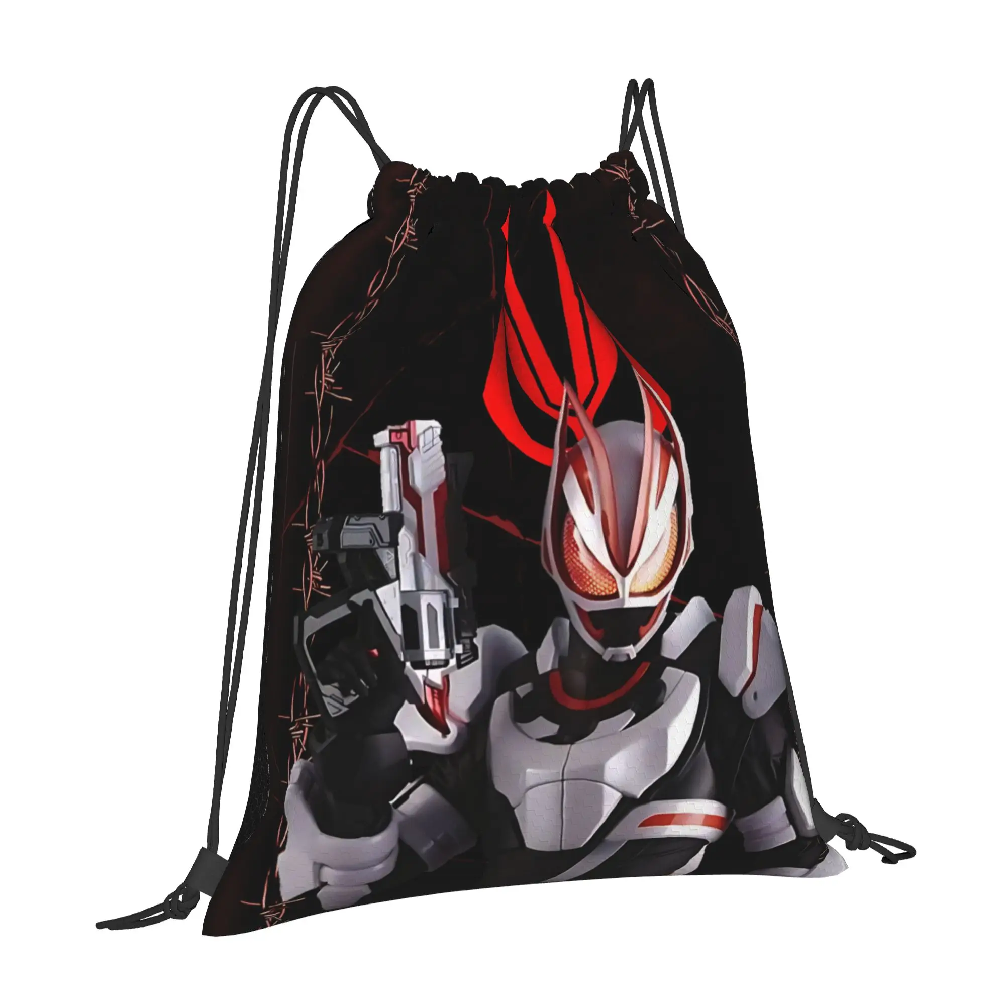 sports Pouch Kamen Rider  Portable Hiking Drawstring Bags Riding Backpack Gym Clothes Storage Backpacks