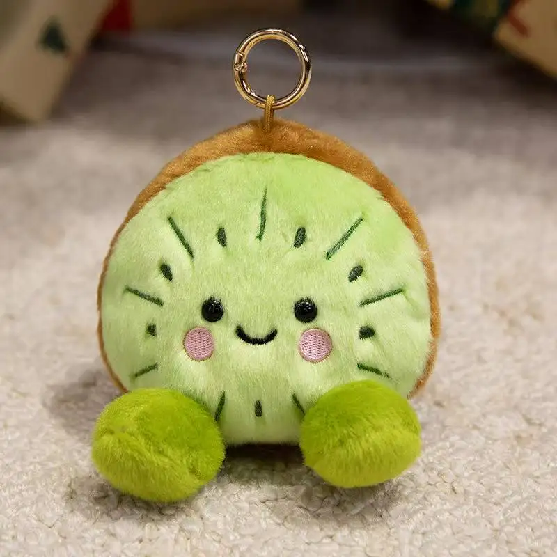 Porte-clés pendentif boule de légumes souriant, jouet en peluche Kawaii, poupée faite à la main, dessin animé, cadeau mignon, poupée amusante, dernière collection