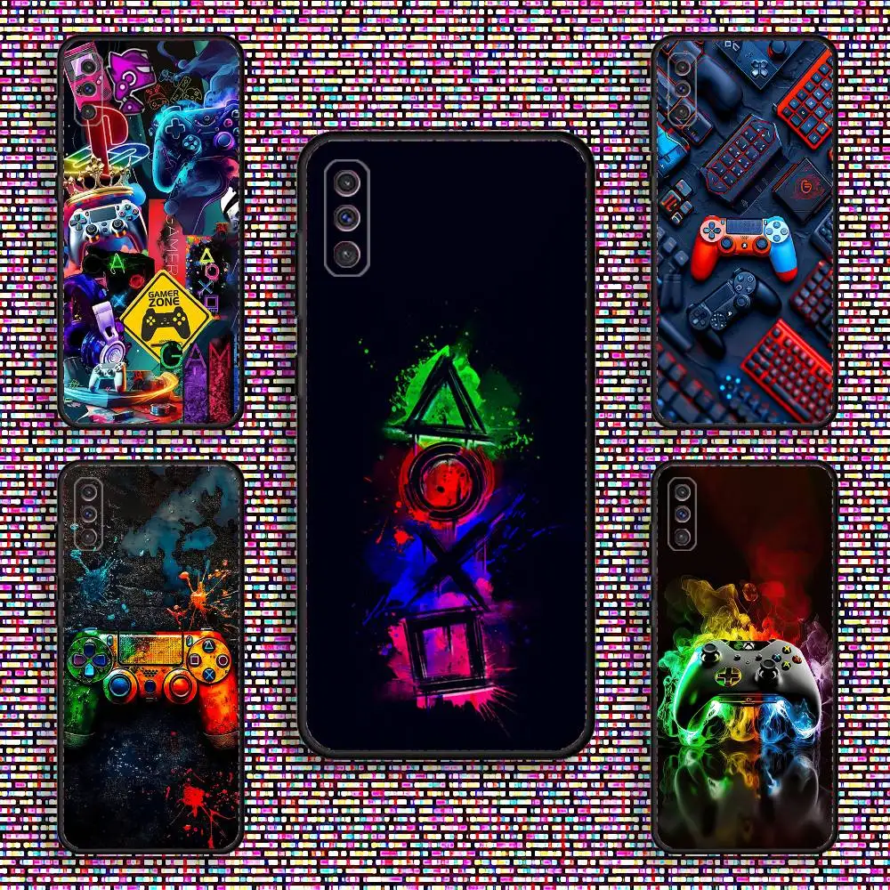 

Game Console Gamepad Phone Case For Samsung S 25,24,23,22,30,21,10,9,Ultra,Plus,Lite,FE,4,5 G Black Soft Case