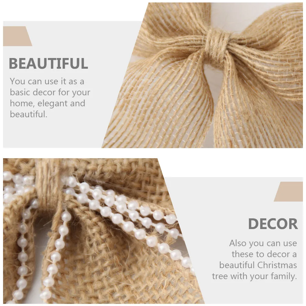 

15Pcs Bowknot Decor Pack Mixed Style Natural Look DIY Christmas Tree Ornaments Home Party Wedding Banquet Gift Wrapping Festival