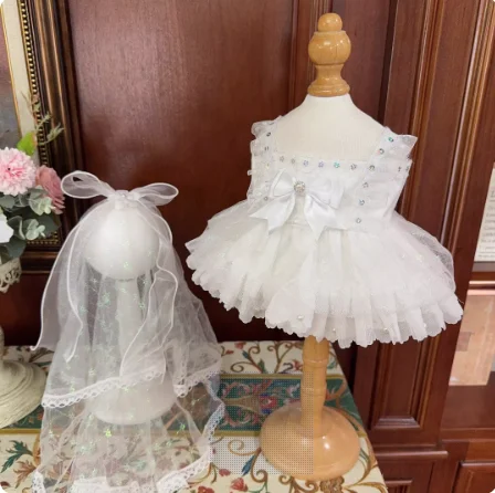 فستان زفاف من الدانتيل الأبيض مع حمالات ، ملابس دمية مصنوعة يدوياً ، زي تنكري ، حفلة كوز ، جميلة ، مثيرة ، 10 من 20 ، أصلية