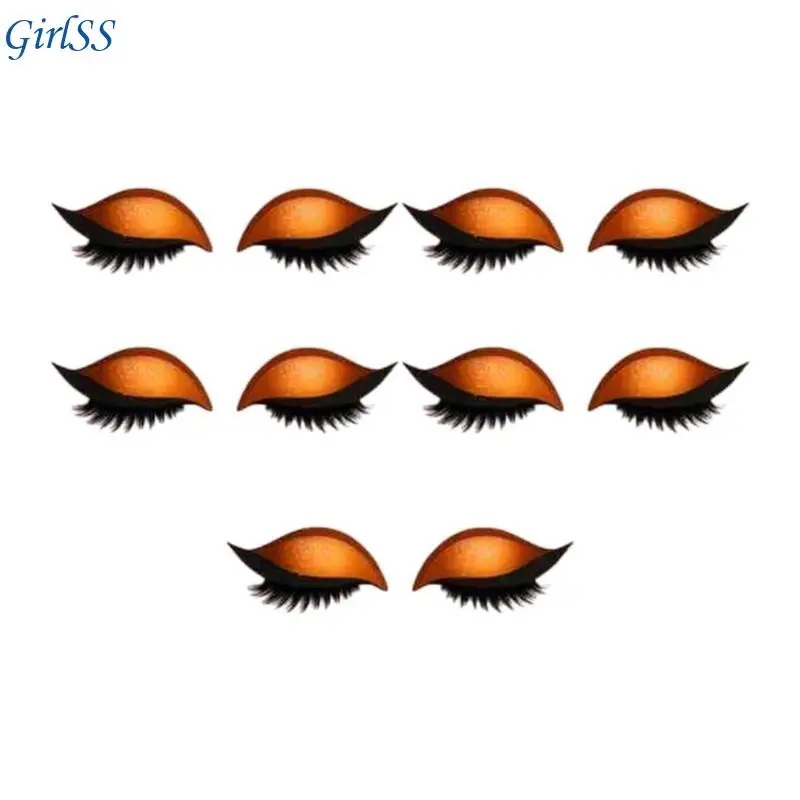 Reusable Eye Makeup Stickers 2/5Pairs of Colorful Eyeshadow and Lashes Tools False Lashes for Quick Application T4MB