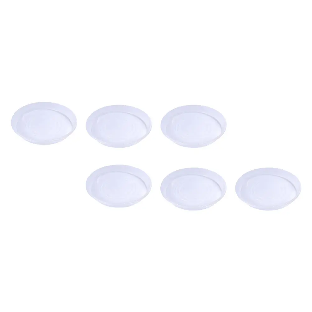 

6Pcs Plastic Flowerpot Tray Sturdy Round Plant Pot Base Tray for Living Room Office Small Plant Pots Saucer Plants Pots Base