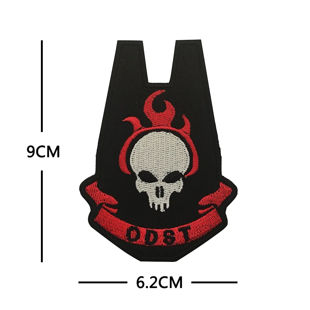 HALO ODST Tactical Patches Embroidered Hook&Loop Patch Death from Above Starship Morale Badges Armband Combat Backpack Stickers