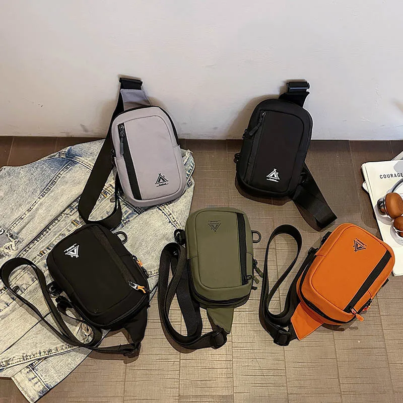 Marken-Brusttasche für Herren und Damen, modische Umhängetasche, wasserdichtes Nylon für Outdoor-Aktivitäten, Laufen, Radfahren, Reisen, Handytasche – Detail 15