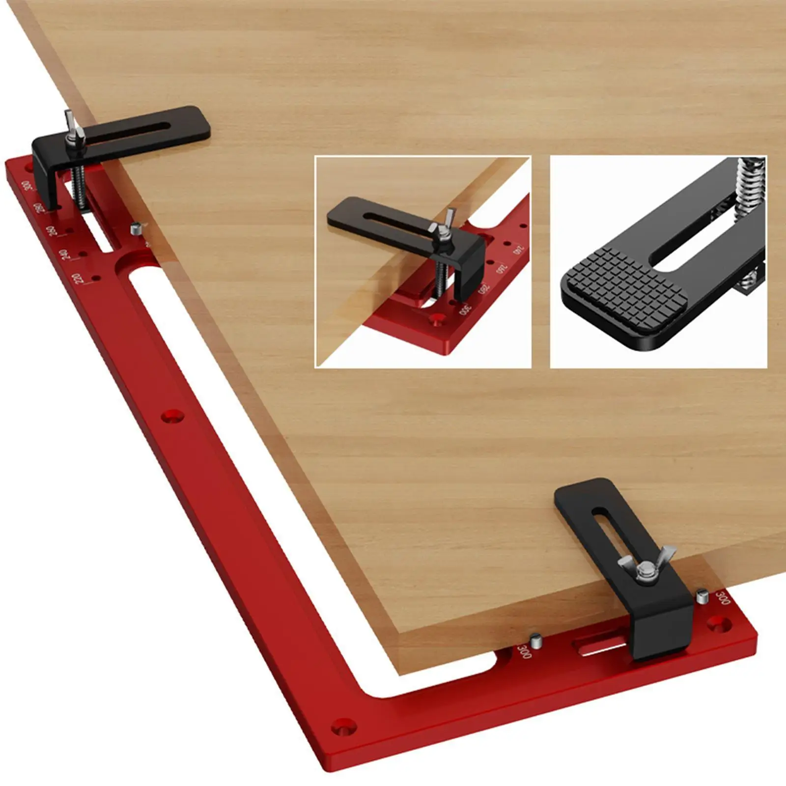 No Handle Needed Slot Positioning Tool Aluminum Alloy Semi Circular Cutter Guide for Cabinet Wardrobe Doors