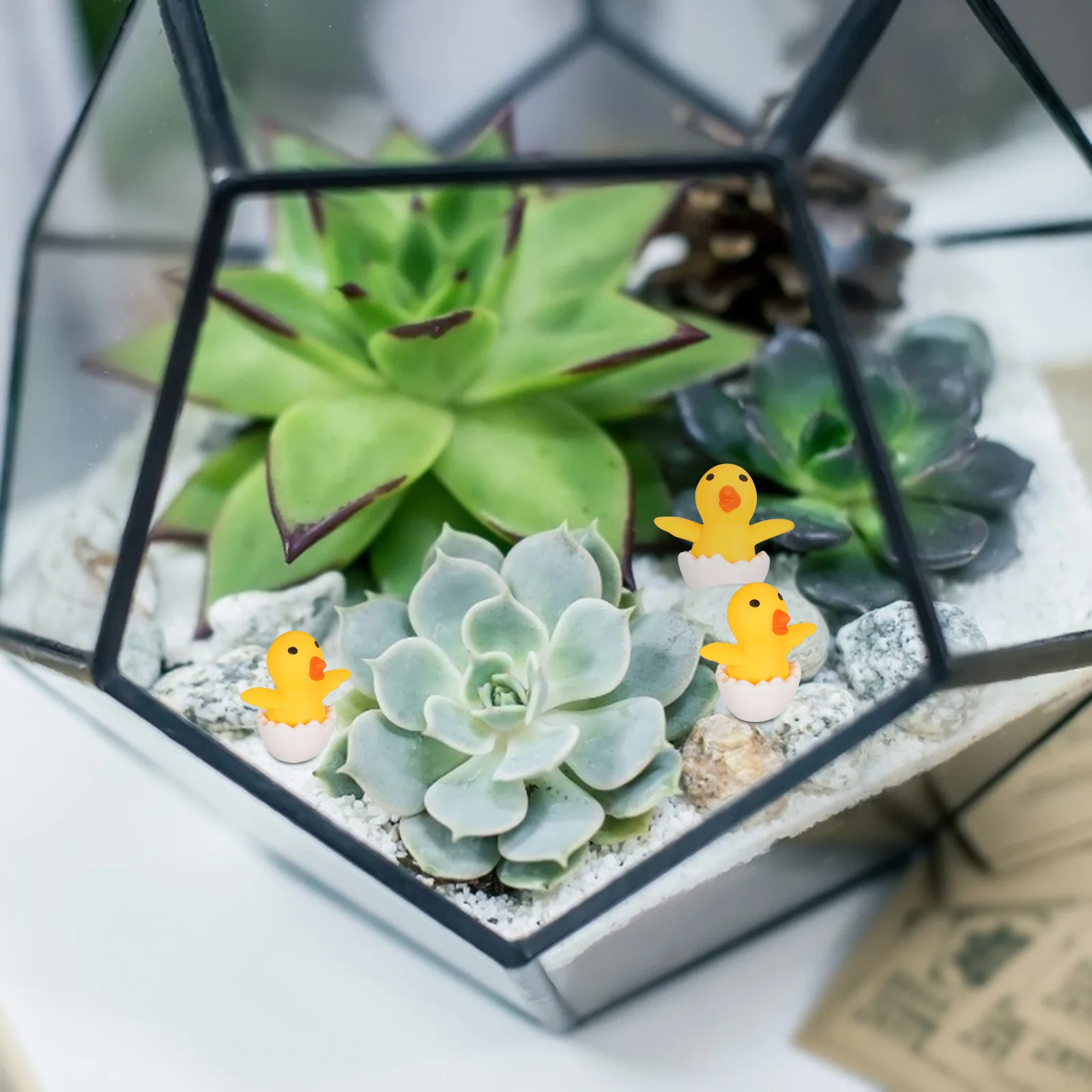 

10Pcs Baby Ducklings Miniature Garden Decoration Durable PVC Landscape Ornament Desktop Succulent Bonsai Animal Decor Outdoor