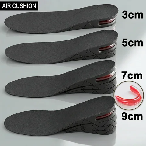 1Pair Height Increase Insole for Feet 3cm 5cm 7cm 9cm Variable Height Shoes Insoles Men Women Air Shock Absorbing Shoe Pads