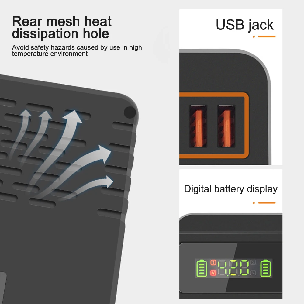 LCD Battery Charger For 18650 26650 21700 32650 14500 16340 3.7V Li-ion Battery AA AAA Ni-MH Ni-Cd Battery Charger Adapter