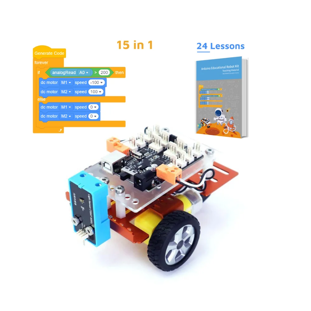 Mars Rover Smart Robot Kit Electric Car Kid Coding Toy & Education & Maker Board for Arduino IDE 15 Compatible