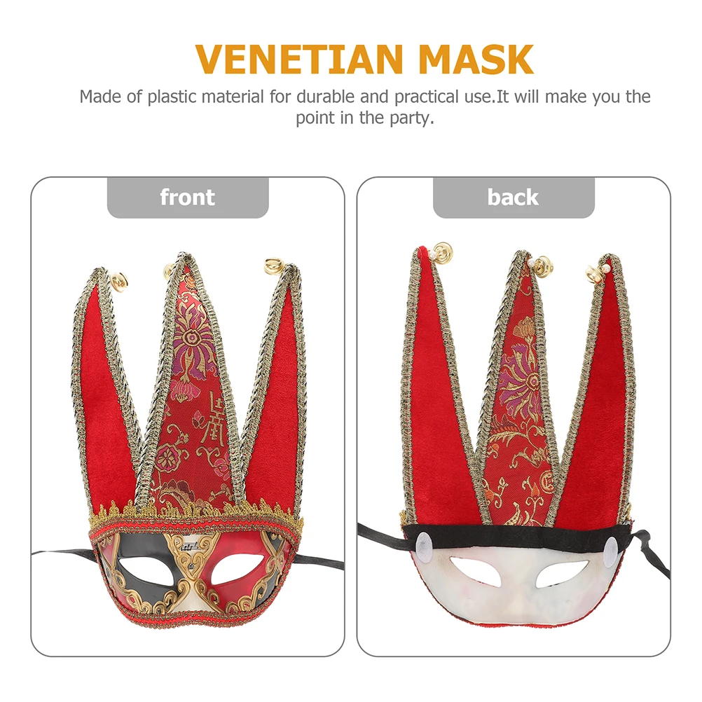 

Mask for Men Plastic Short Hair Carnival Costumes Masquerade Ball Prop Elegant Design Halloween Party Gift