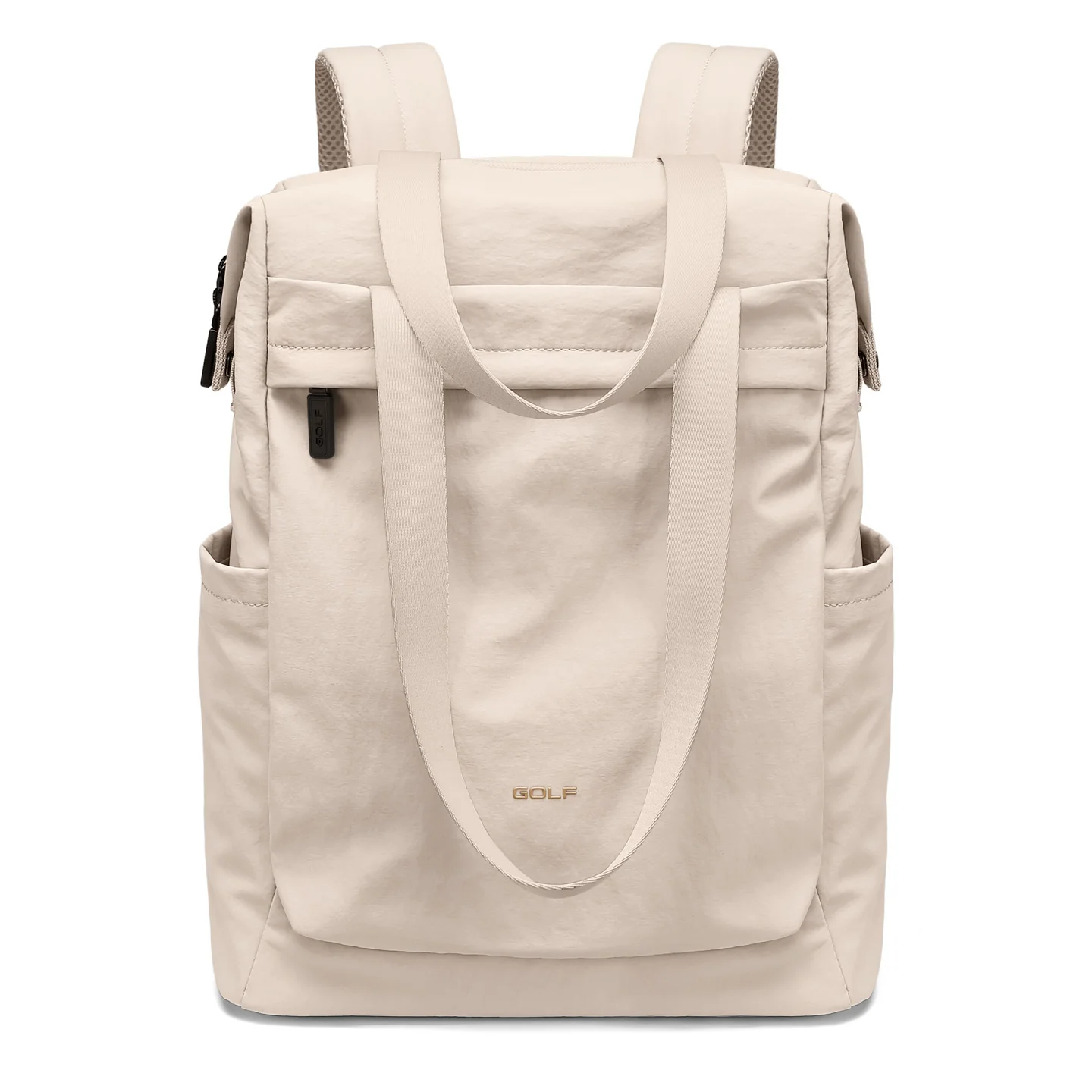 GOLF Women's Versatile Tote Backpack Fashionable Oxford Cloth Nylon Shoulder Backpack 15.6” Laptop Bag Apricot Travel Backpack