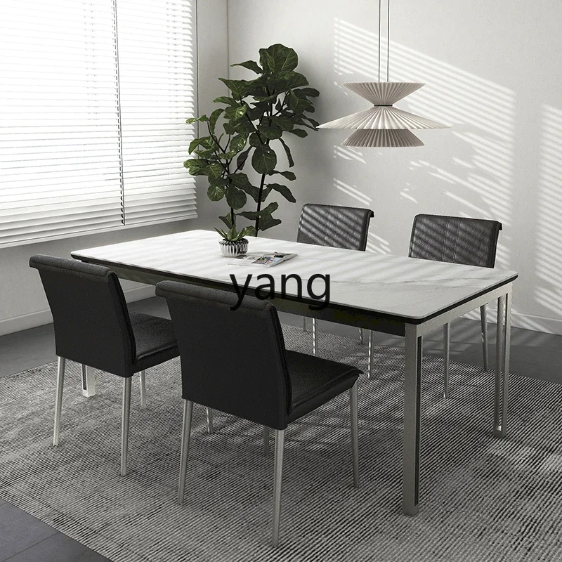 

LTT modern simple solid wood dining table home restaurant eating table light luxury workbench