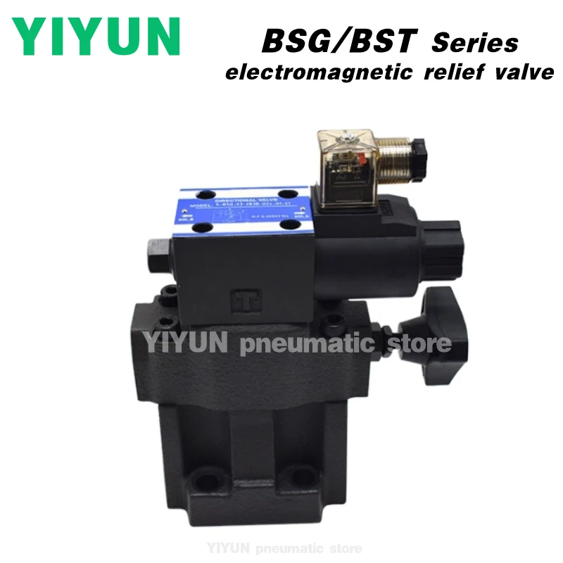 BSG BST-03,06,10-2B3A,2B3B,2B2,3C3-D24/A240-N1-48 YIYUN Pneumatic Element Electromagnetic Relief Valve BSG BST Series