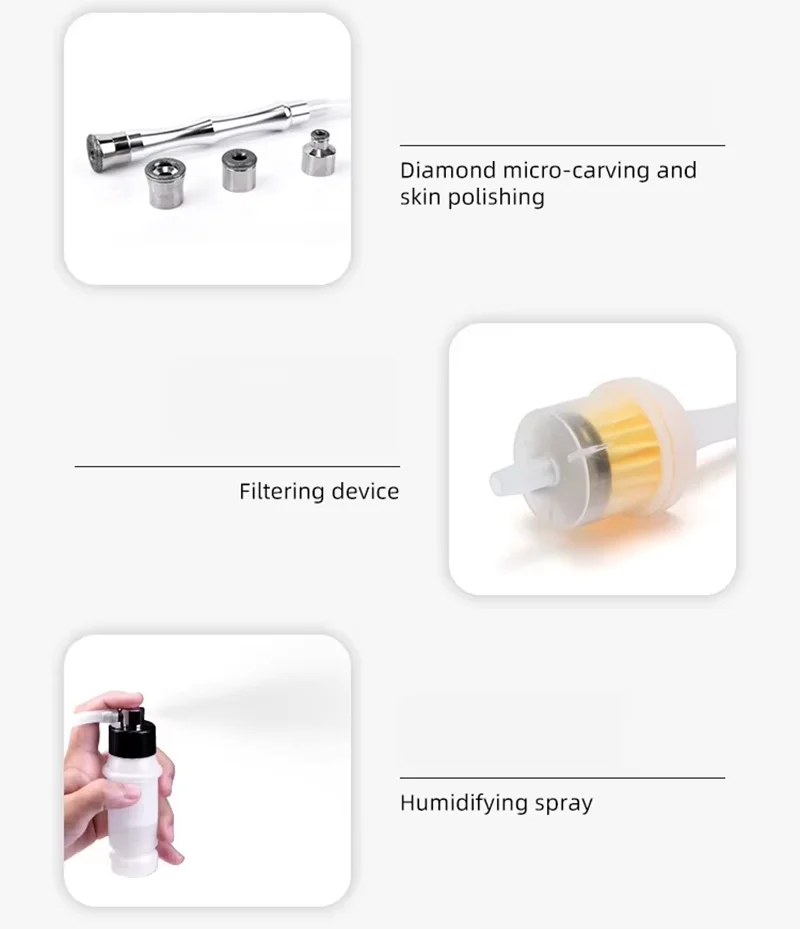 Diamond Micro Crystal Skin Grinder Professional Skin Care And Beauty Instrument Vacuum Scrub Exfoliation Spray Moisturizing