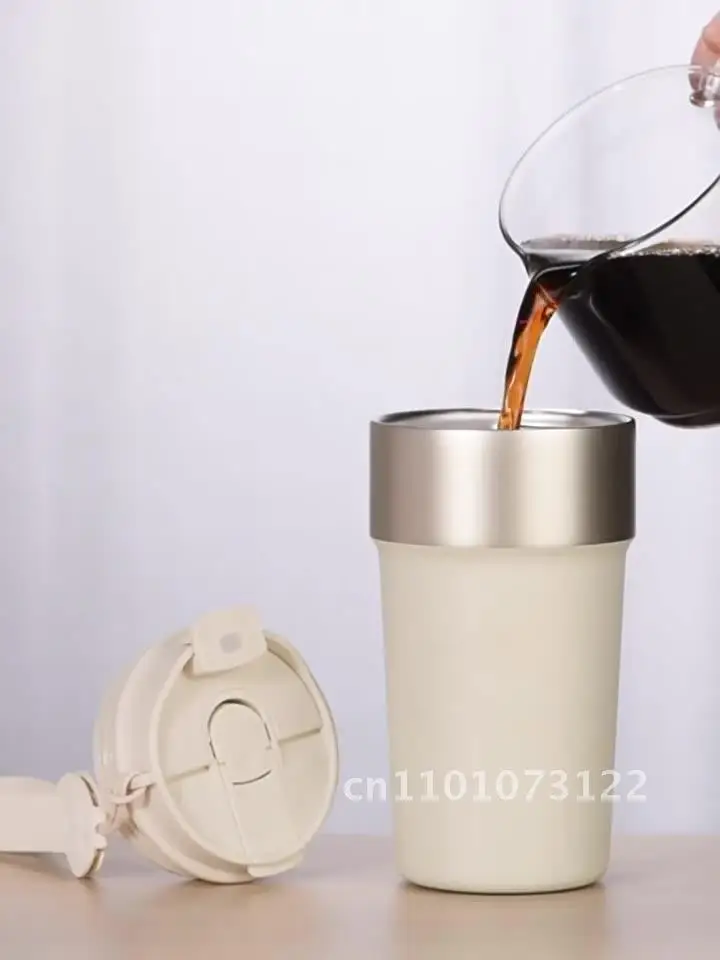 Изысканный двойной вакуумный термос для кофе из нержавеющей стали 316, высококачественный цвет, удобный подарок для офиса, дома, автомобиля, кафе