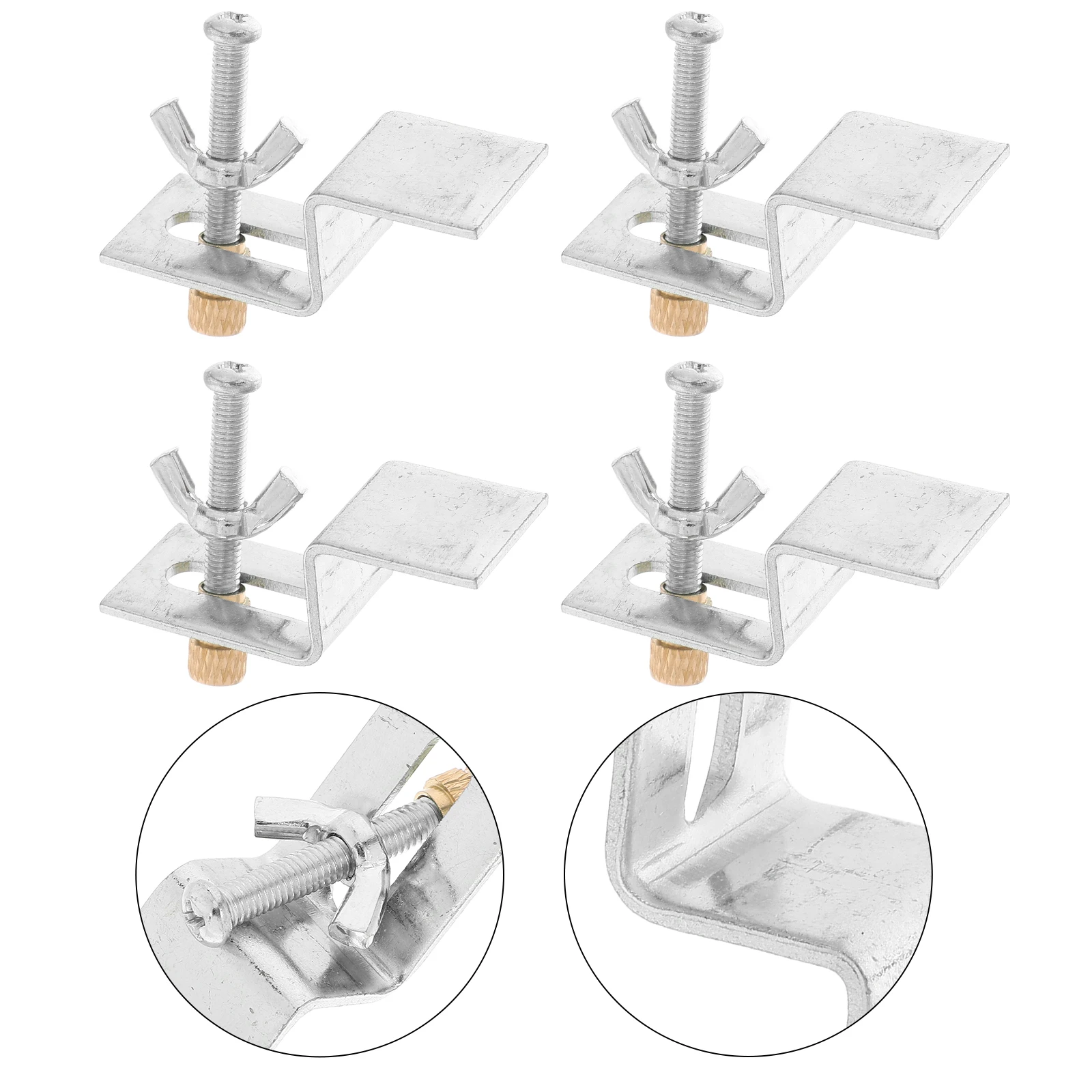 1 Juego de accesorios para tornillos de lavabo, Kit de Clips de fregadero de hierro para montaje bajo, soporte para fregadero de cocina, soportes de fijación de montaje, Hardware