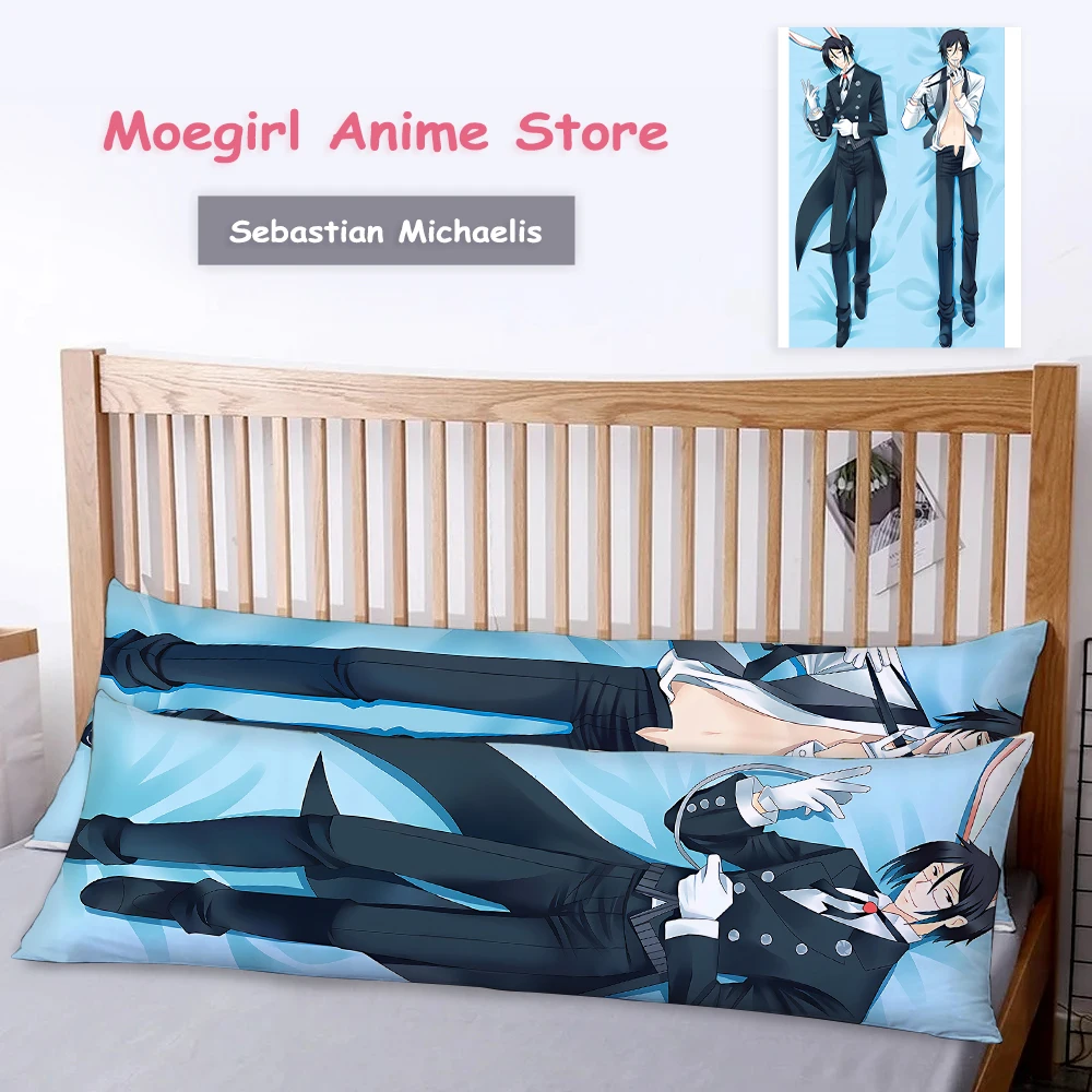 Black Butler Sebastian Michaelis Dakimakura 2-Side Printed Soft Hugging Body Bedding Cover Anime Body Pillow Case Otaku Gifts