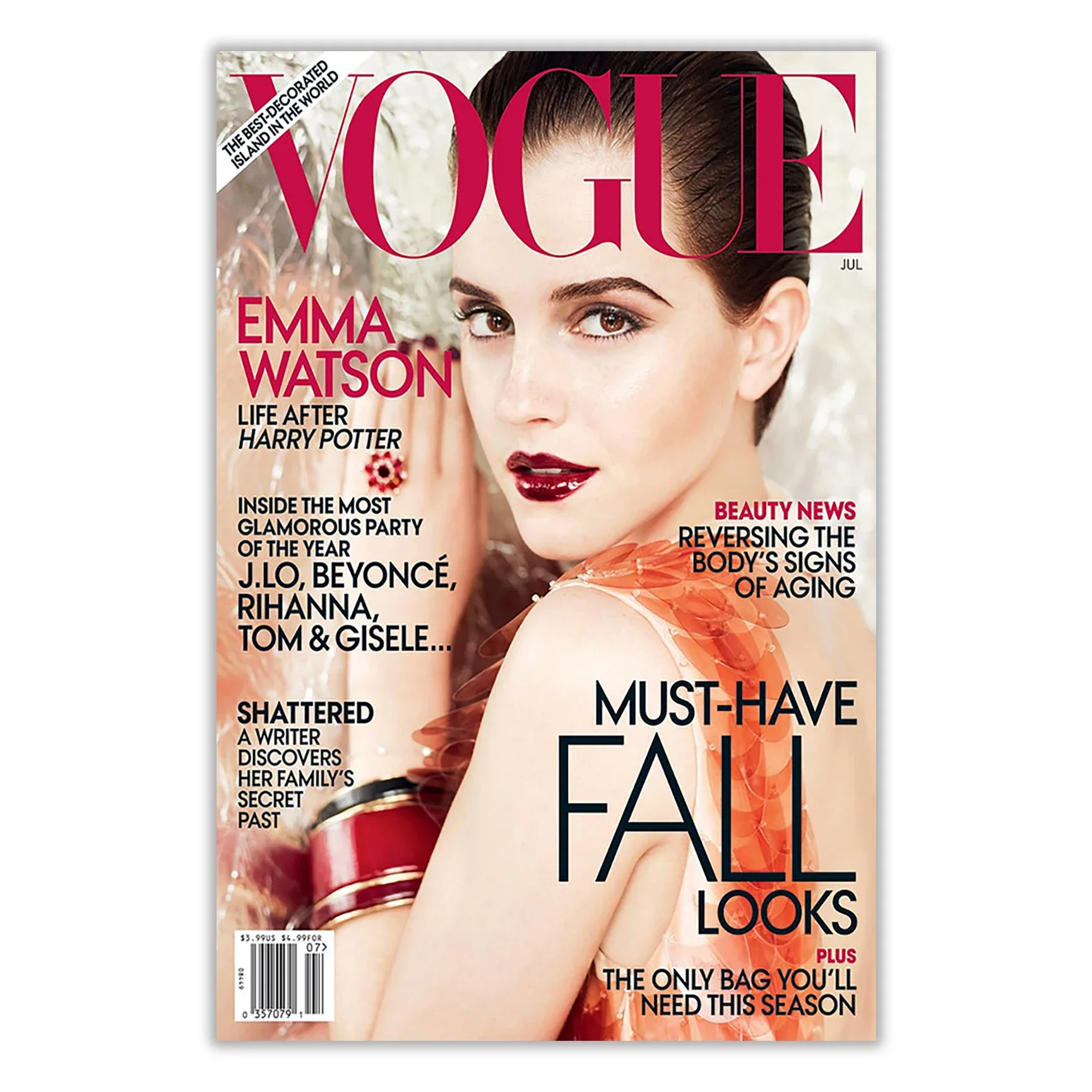 ملصق حائط من القماش الحريري إيما واتسون هدية تزيين المنزل الفنية #2