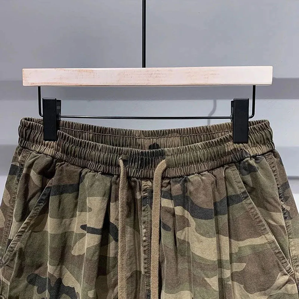 American Style Workwear Camouflage Shorts Mens Summer Outdoor Trend All-Match Leisure Multi-Pocket Shorts Loose Sports Pants