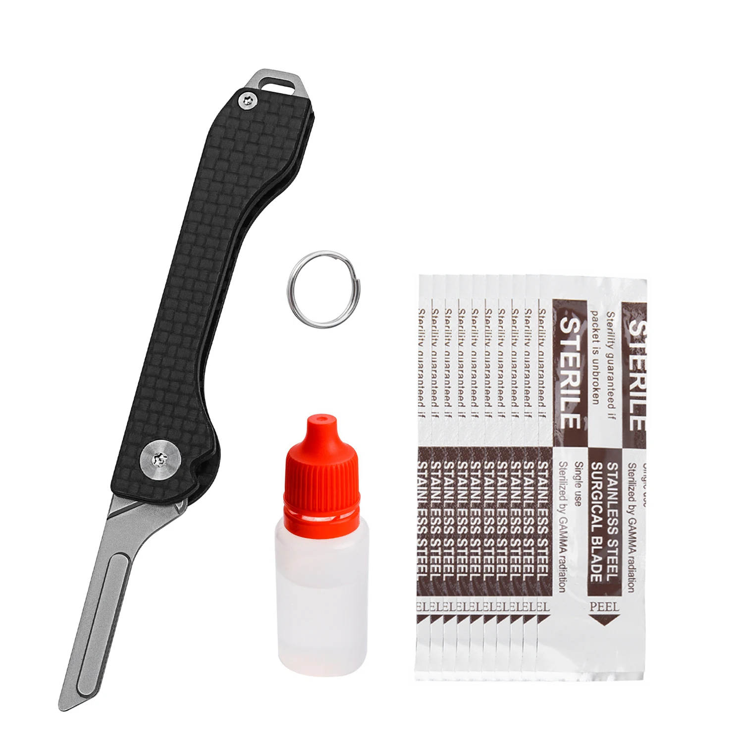 

Titanium Alloy Utility Knife Multifunctional Portable Pocket EDC Cut Fruit Carved Paper With Protection Oil