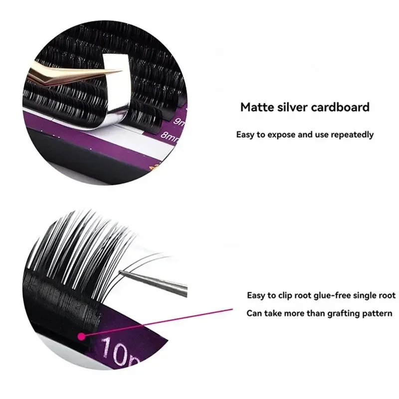 16 Rows Of Single Round Bristles Sunflower Chinese Curl Soft Comfort Matte Single Manual Flowering Eyelash Extensions