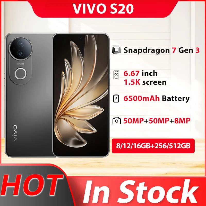 VIVO S20 5G cellulare Snapdragon7 Gen3 6,67 pollici AMOLED 50MP Fotocamera 90W 6500mAh