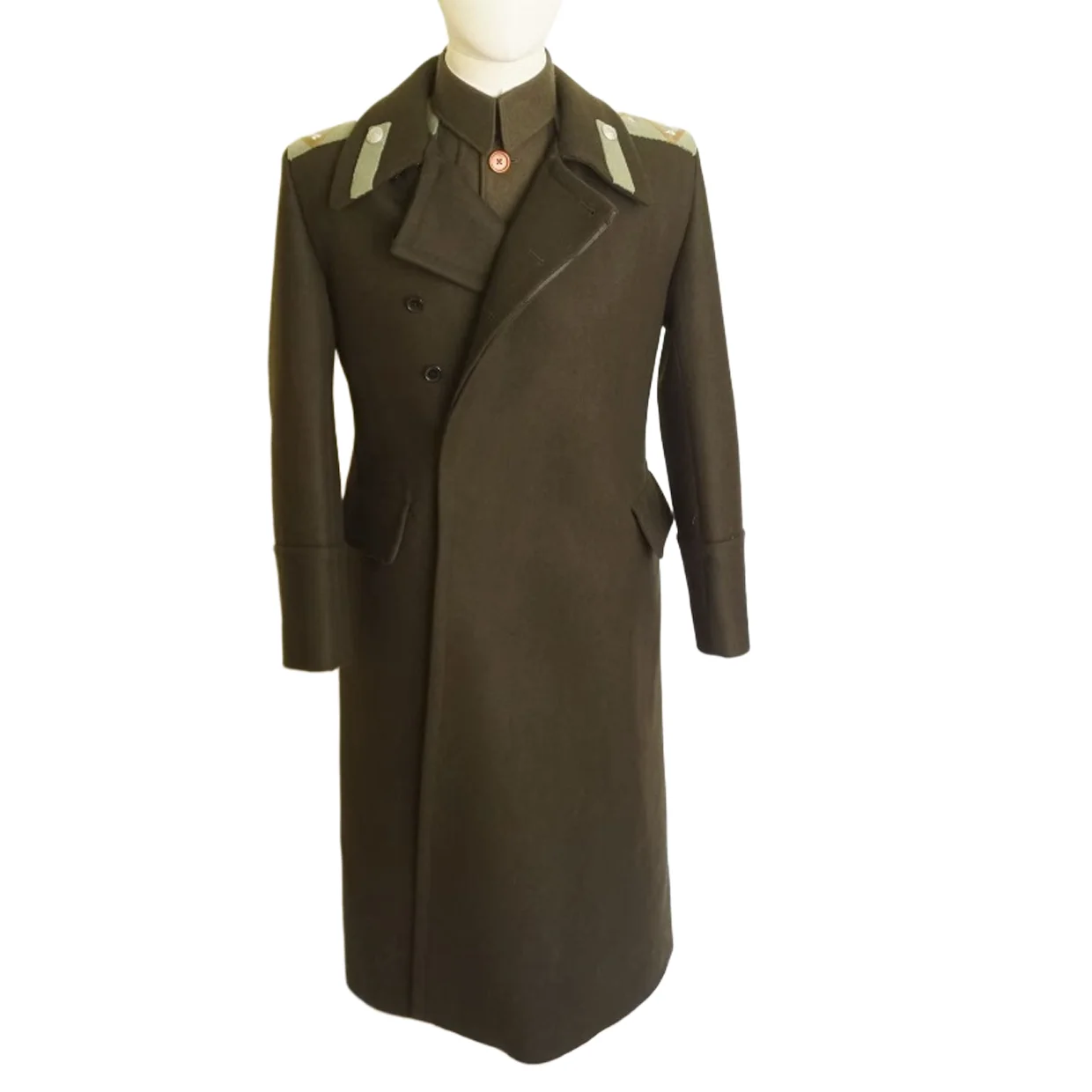 الحرب العالمية الثانية ضابط البحرية الروسية الزي العسكري Germary M44 Heer EM معطف بني طويل معطف واق من المطر #3