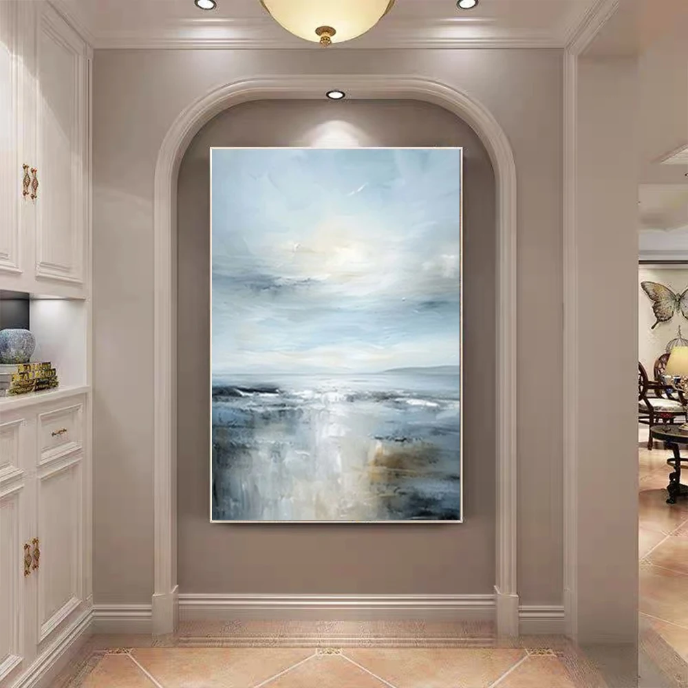 Hand-Painted Oil Painting Modern Abstract Home Decoration Paintings Living Room Wall Canvas Paint Gold Leaf Art Sailing Ship