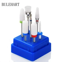 7 Pcs/Set Ceramic Milling Cutter For Manicure Nail Bits For Electric Drill Removing Gel Varnish Tool
