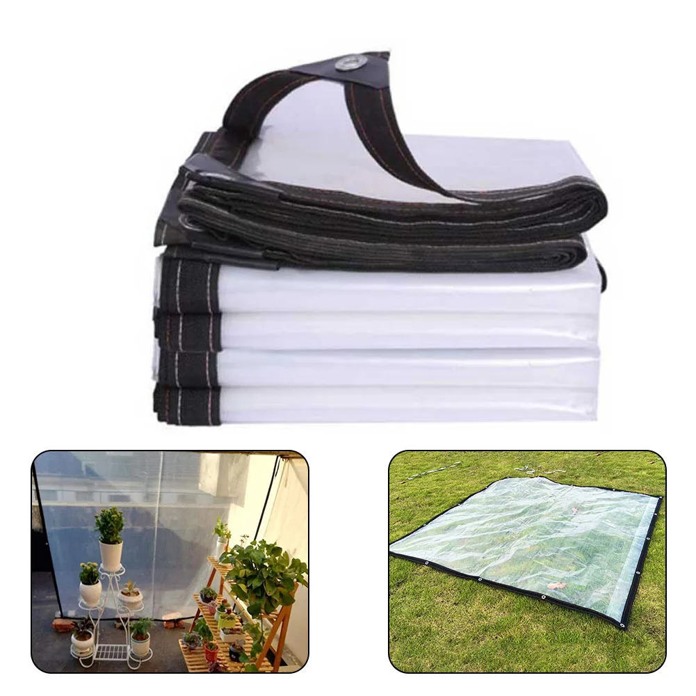 Waterproof Tent Transparent Tent Rainproof Transparent Tarpaulin With Grommets Frost Resistance Has Reinforced Edges